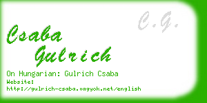 csaba gulrich business card